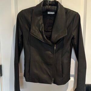 Vince Black Leather Jacket